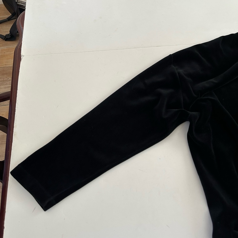 Liz & Co. Vintage Black Button Front Velvet Cardigan with Pockets size Small - Picture 9 of 10
